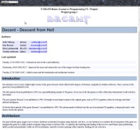 Screenshot of a final report for a project